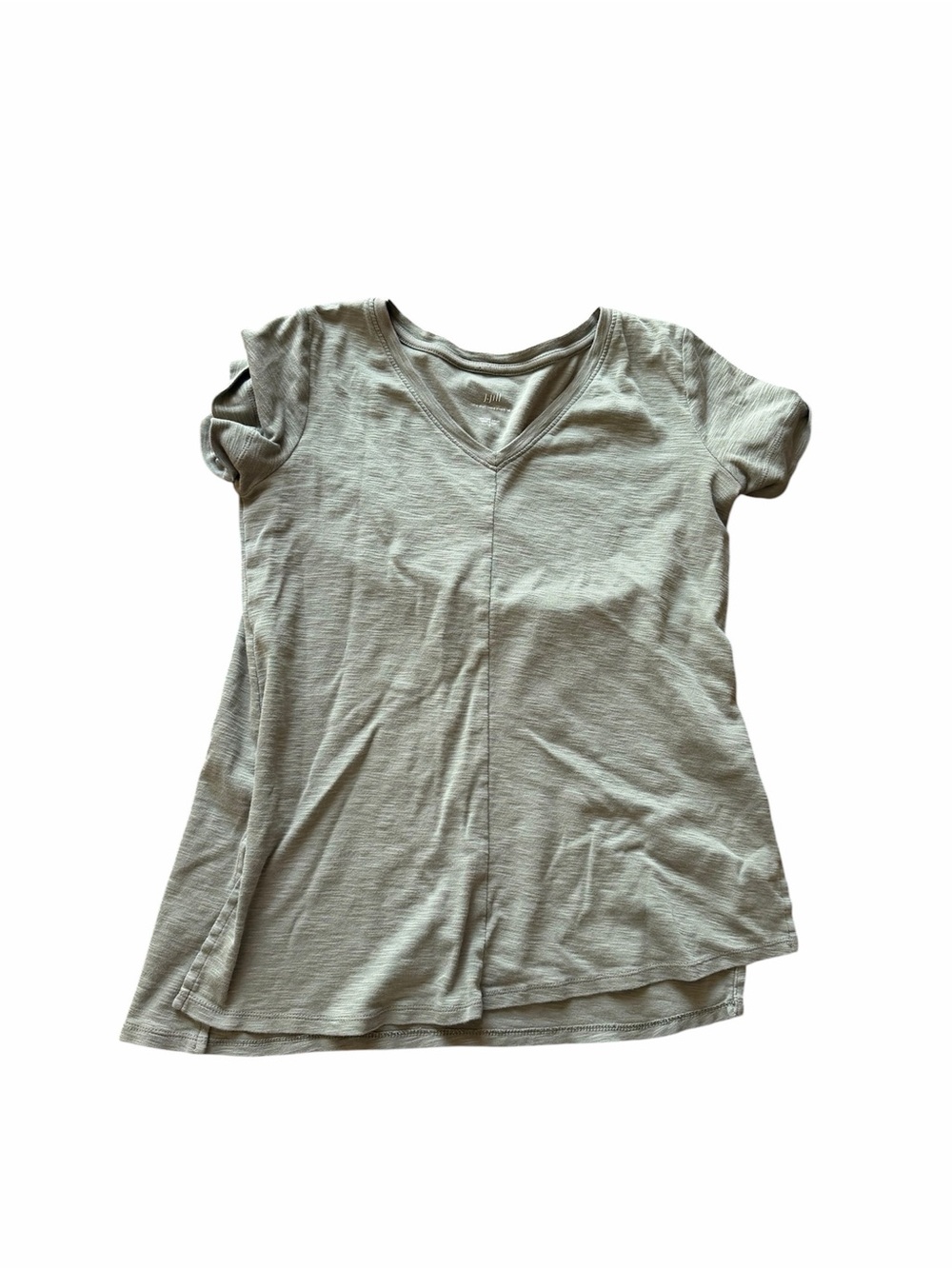 J. Jill Light Sage V-Neck Short Sleeve Tee
